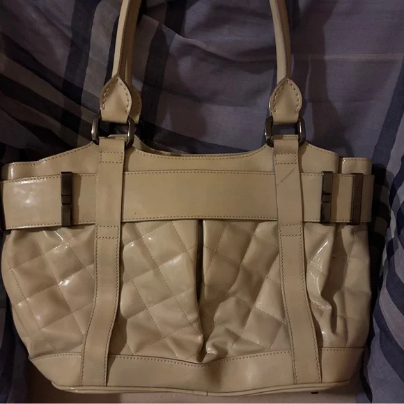Burberry Cream Patent Leather Tote - Picture 11 of 14